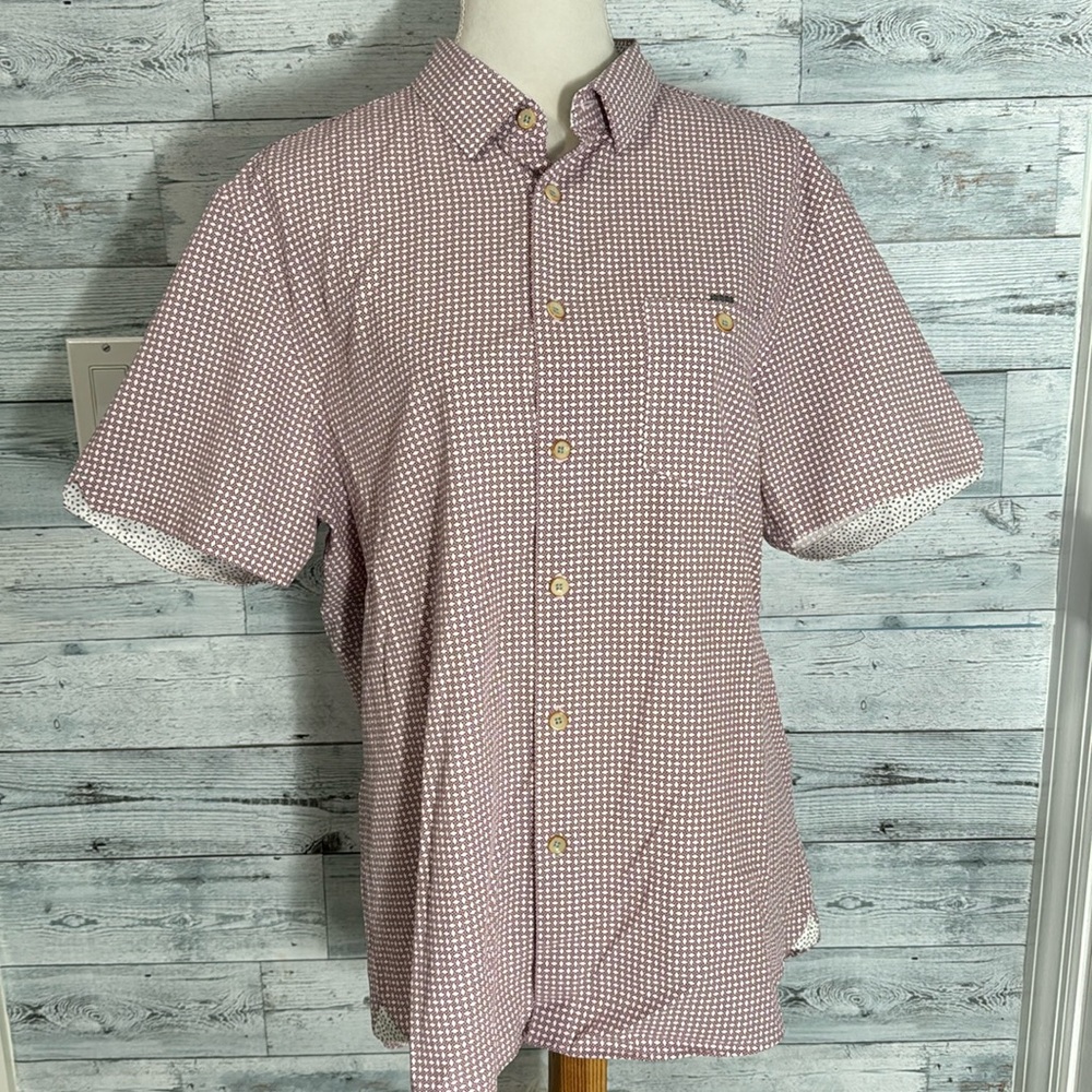 TED BAKER LONDON BUTTON DOWN SHORT SLEEVE SHIRT